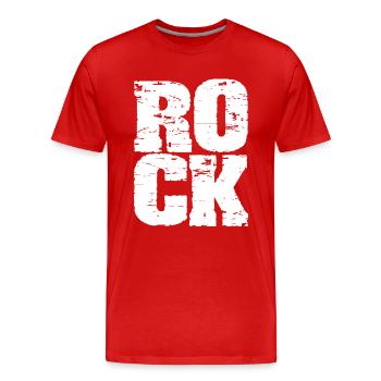 rock - T-shirt bio Premium Homme - rouge - Devant - Damien (186cm)