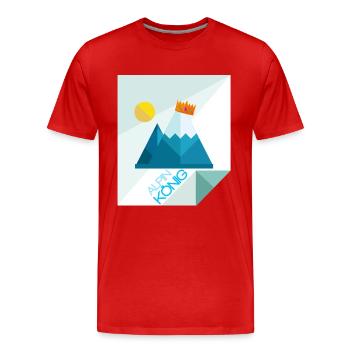 Alpine king mountains snow crown - Men's Premium Organic T-Shirt - red - Front - Damien (186cm)