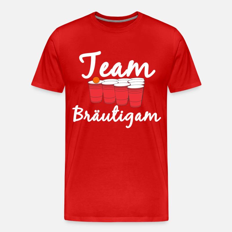 Junggesellenabschied Bräutigam - Männer Premium Bio T-Shirt - Rot