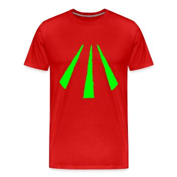 Celtic symbol Awen green - Men's Premium Organic T-Shirt - red - Front - Damien (186cm)