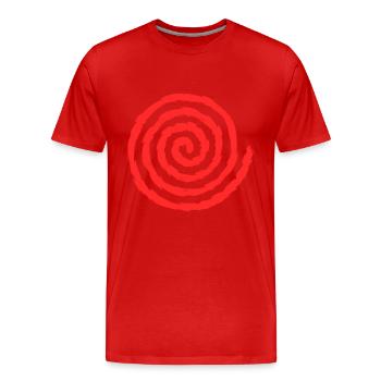 Spirale Symbol Wachstum und Erweiterung - Männer Premium Bio T-Shirt - Rot - Vorne - Damien (186cm)