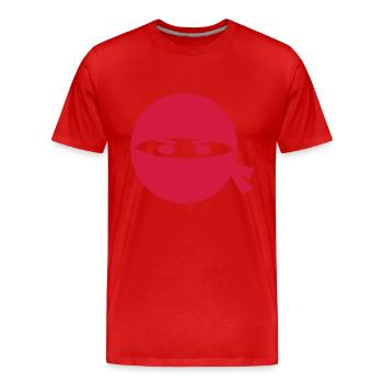 Tête de ninja - T-shirt bio Premium Homme - rouge - Devant - Damien (186cm)