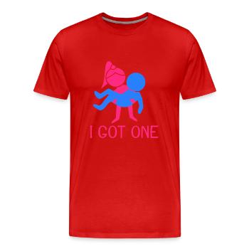 Ich habe einen Spruch Braut Junggesellin Hochzeit - Männer Premium Bio T-Shirt - Rot - Vorne - Damien (186cm)