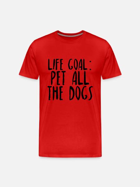 Pet tutti l'idea regalo pet Cani Amore - Maglietta ecologica premium da uomo - rosso
