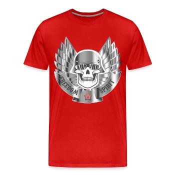 biker - Men's Premium Organic T-Shirt - red - Front - Damien (186cm)