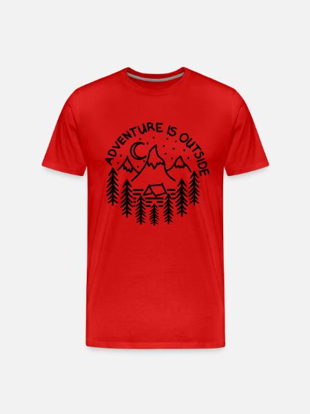 Adventure is outside - Men's Premium Organic T-Shirt - red
