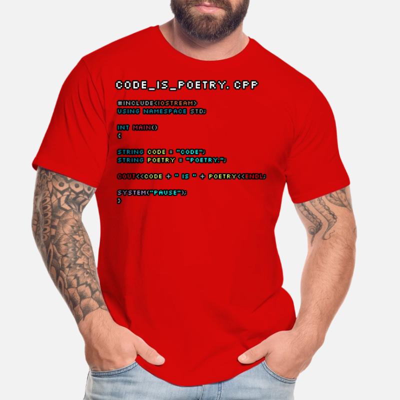 Code is Poetry.CPP Men's Premium Organic T-Shirt