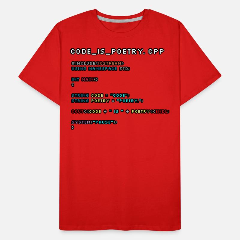 Le code, c’est de la poésie.CPP T-shirt bio Premium Homme