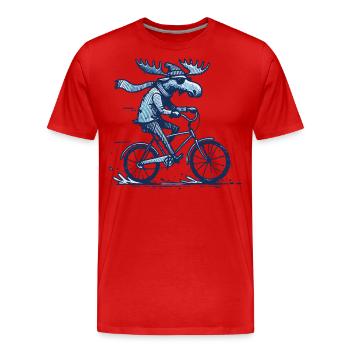 Design de vélo orignal pour les amateurs de vélo de route avec style - T-shirt bio Premium Homme - rouge - Devant - Damien (186cm)