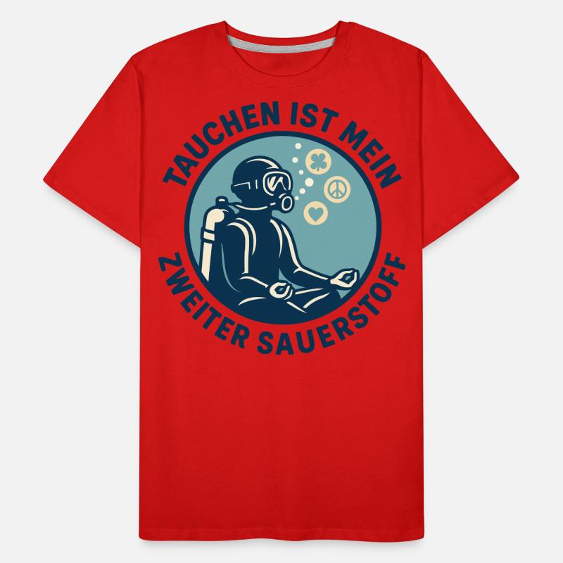 La plongée est mon deuxième océan d’oxygène T-shirt bio Premium Homme
