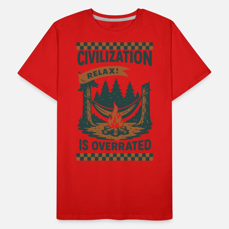 Prepper Survival Bushcrafting Civilization Men's Premium Organic T-Shirt