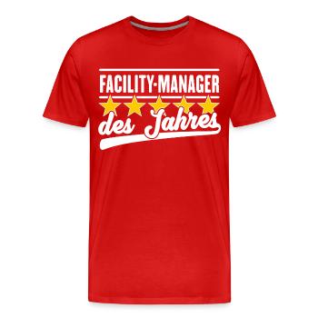 Facility-Manager des Jahres - Männer Premium Bio T-Shirt - Rot - Vorne - Damien (186cm)