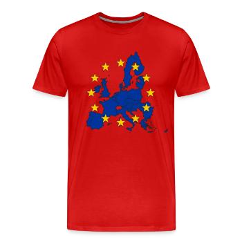 Europäische Union - Männer Premium Bio T-Shirt - Rot - Vorne - Damien (186cm)