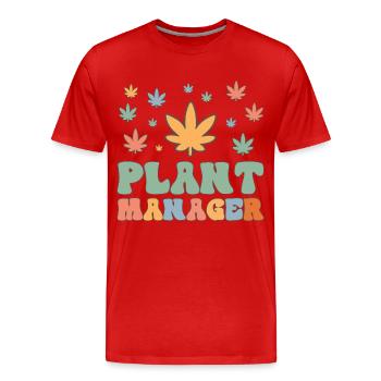 Cannabis Marijuana Weed Fumer - T-shirt bio Premium Homme - rouge - Devant - Damien (186cm)