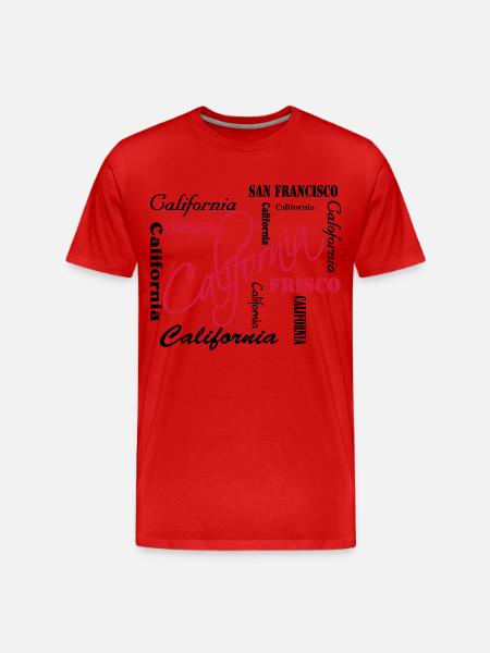 California - Männer Premium Bio T-Shirt - Rot