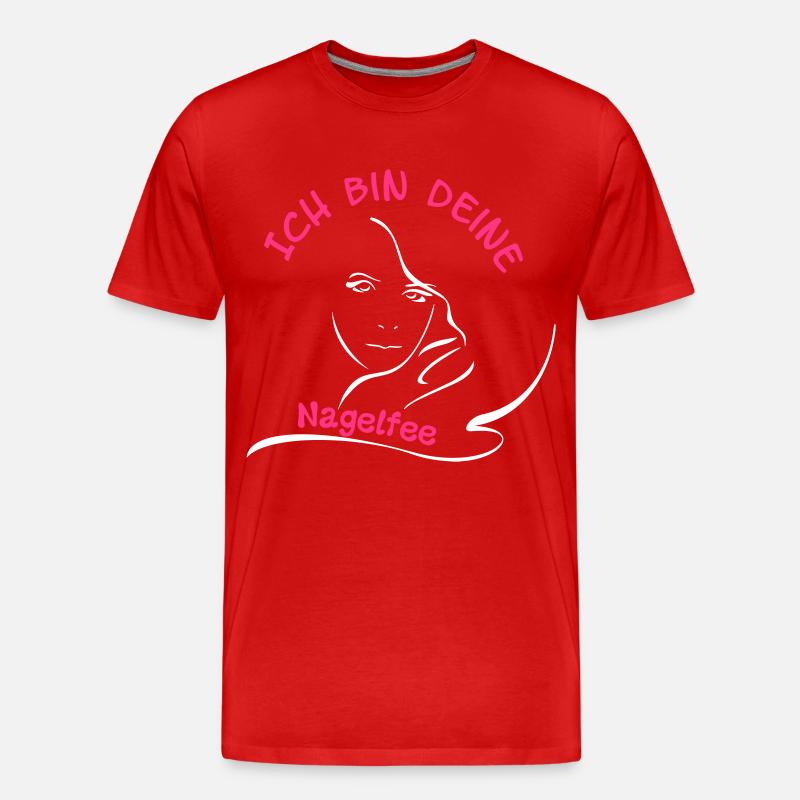 Ich bin deine Nagelfee - Männer Premium Bio T-Shirt - Rot