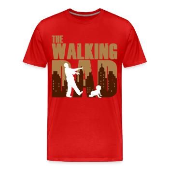 The walking dad - Vater Baby Lustig Humor Zombie - Männer Premium Bio T-Shirt - Rot - Vorne - Damien (186cm)