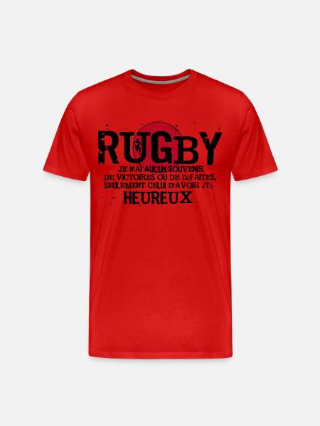 Rugby Came - T-shirt bio Premium Homme - rouge