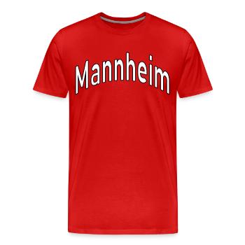 Mannheim - T-shirt bio Premium Homme - rouge - Devant - Damien (186cm)