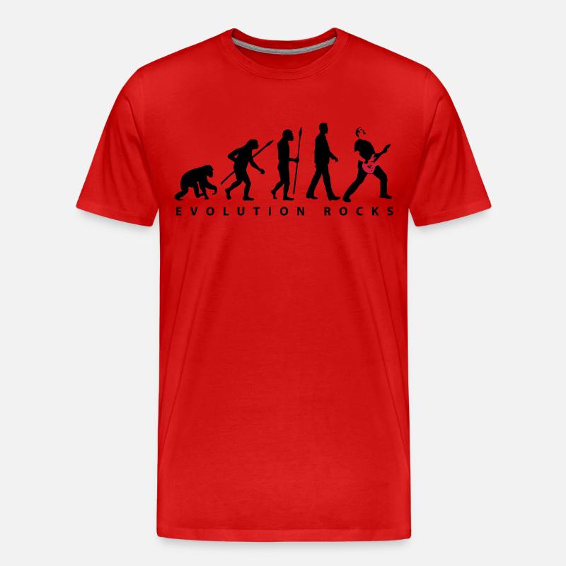 evolution_rocks_032012_b_2c - Men's Premium Organic T-Shirt - red