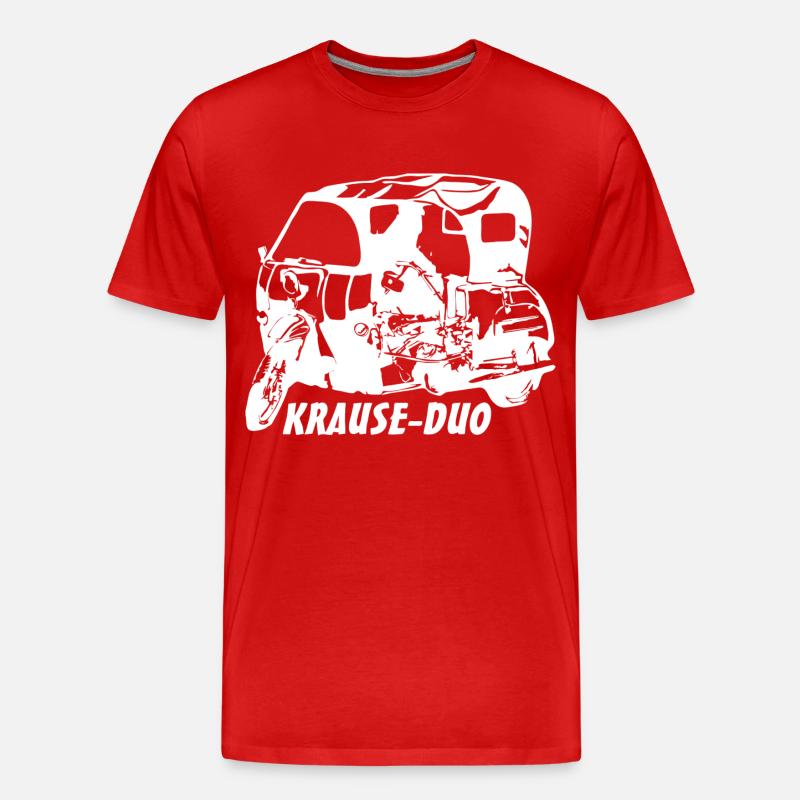 Simson Krause Duo - Männer Premium Bio T-Shirt - Rot