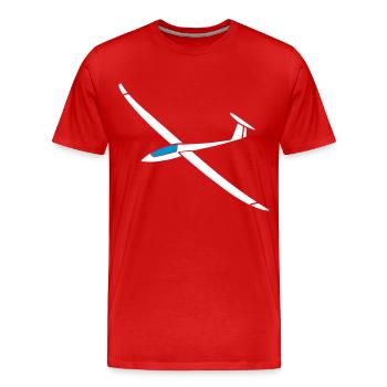 Duo Discus Segelflugzeug gleiten Pilot Flugzeug - Männer Premium Bio T-Shirt - Rot - Vorne - Damien (186cm)