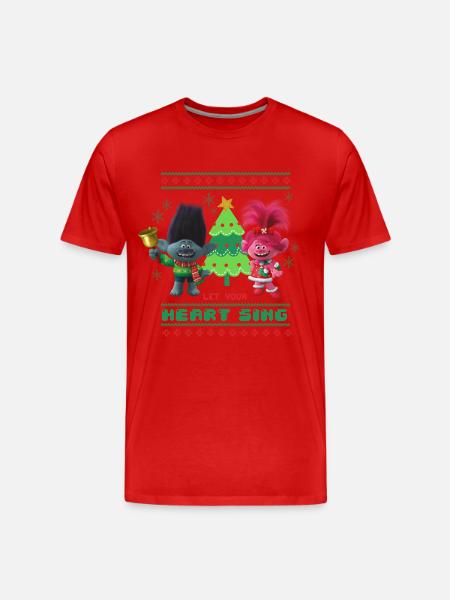 Trolls Let Your Heart Sing Christmas - Men's Premium Organic T-Shirt - 