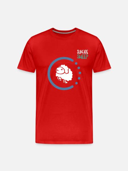 Mr Suicide Sheep - Men's Premium Organic T-Shirt - red