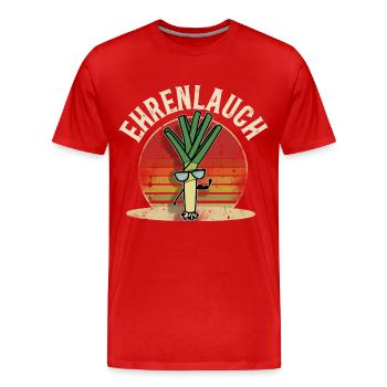 Ehrenlauch Lauch - Männer Premium Bio T-Shirt - Rot - Vorne - Damien (186cm)