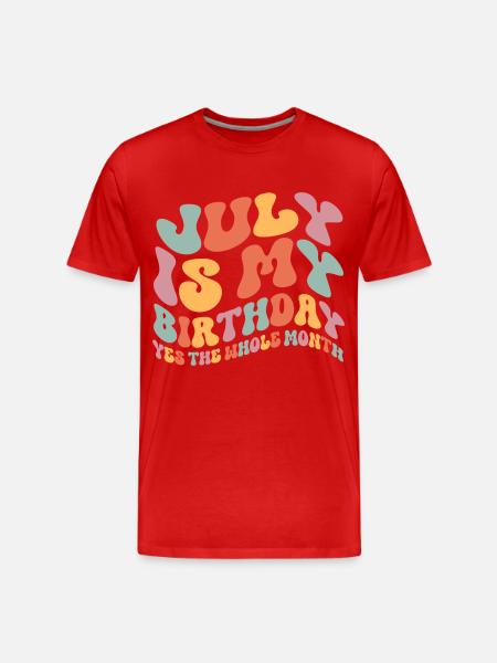 July Birthday - Men's Premium Organic T-Shirt - red
