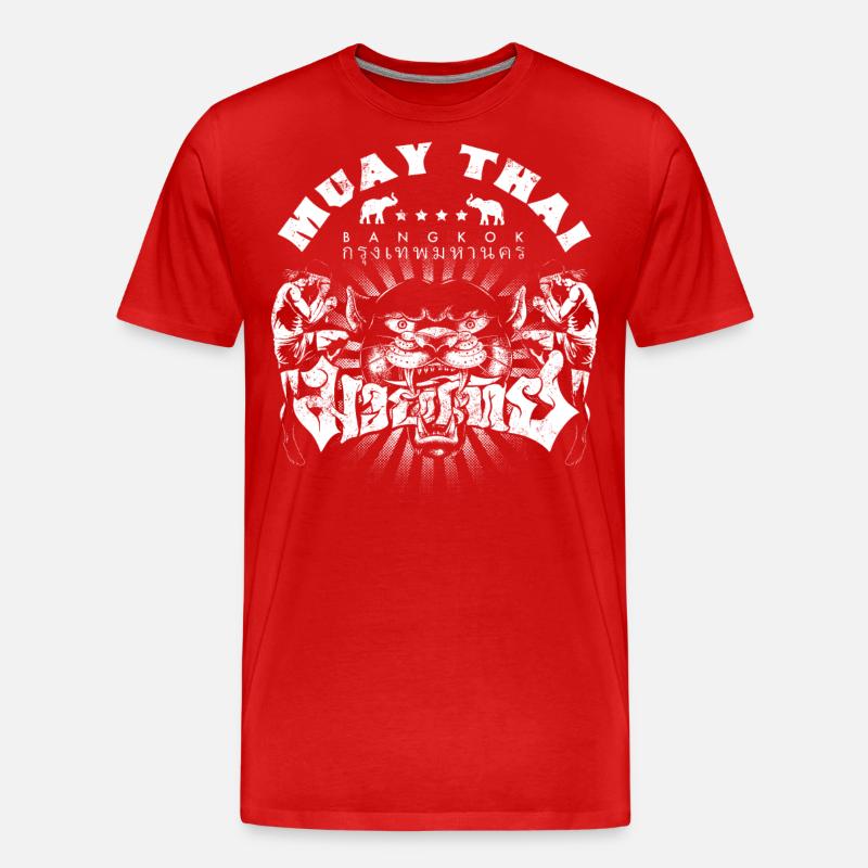 Muay Thai Boxing - Männer Premium Bio T-Shirt - Rot