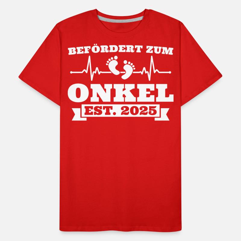 Befördert zum Onkel est 2025 Männer Premium Bio T-Shirt