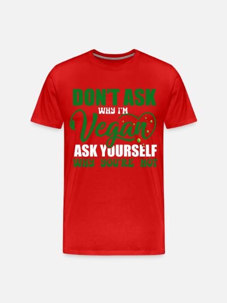 Vegan Veganism - Men's Premium Organic T-Shirt - red