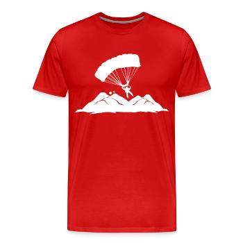 passe-temps parapentiste parapentiste parapentiste - T-shirt bio Premium Homme - rouge - Devant - Damien (186cm)