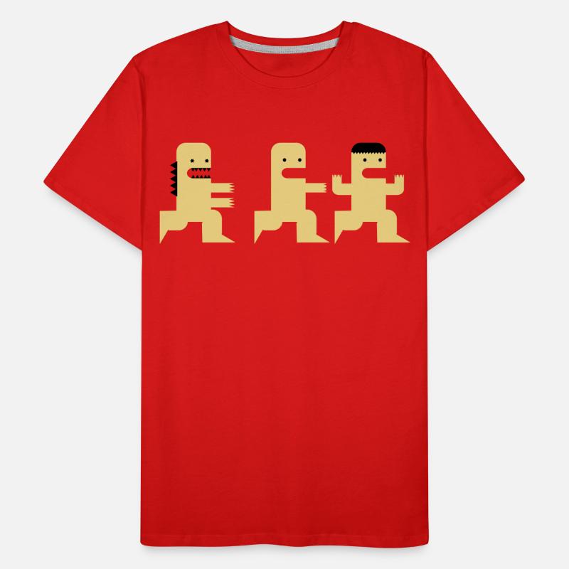 Cartoon Monster jagd Zombies Geschenk Apokalypse Männer Premium Bio T-Shirt