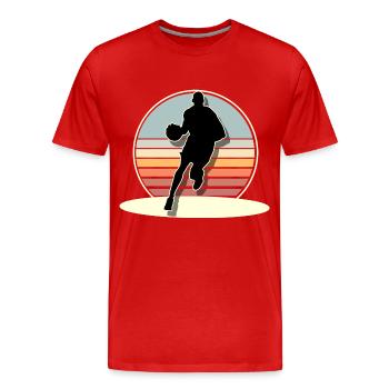 Basketball Basketballer - Männer Premium Bio T-Shirt - Rot - Vorne - Damien (186cm)