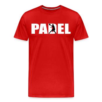 Padel - T-shirt bio Premium Homme - rouge - Devant - Damien (186cm)