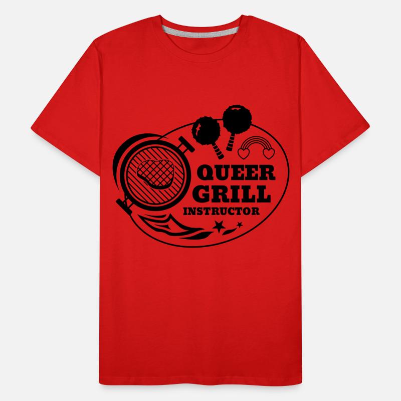 Queer Grill Instructor BBQ Geschenkidee Männer Premium Bio T-Shirt