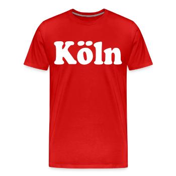 Cologne - T-shirt bio Premium Homme - rouge - Devant - Damien (186cm)
