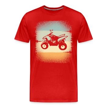 Quad ATV Offroad Quadfahrer - Männer Premium Bio T-Shirt - Rot - Vorne - Damien (186cm)