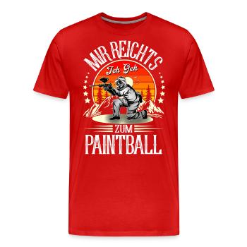 Paintball - Männer Premium Bio T-Shirt - Rot - Vorne - Damien (186cm)