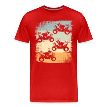 Quad ATV Offroad Quadfahrer - Männer Premium Bio T-Shirt - Rot - Vorne - Damien (186cm)