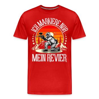 Paintball - Männer Premium Bio T-Shirt - Rot - Vorne - Damien (186cm)