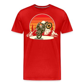 Motocross - T-shirt bio Premium Homme - rouge - Devant - Damien (186cm)
