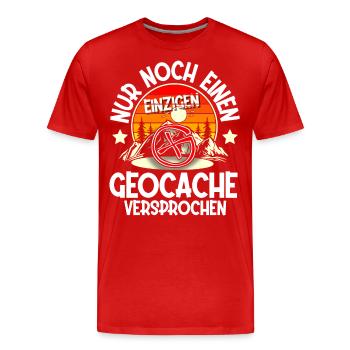 Geocaching Geocacher Geocache - Männer Premium Bio T-Shirt - Rot - Vorne - Damien (186cm)