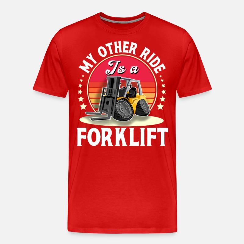 Staplerfahrer Gabelstapler Lagerist - Männer Premium Bio T-Shirt - Rot