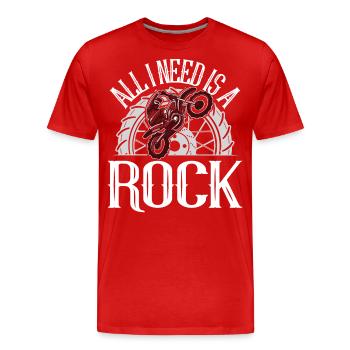 Motocross - T-shirt bio Premium Homme - rouge - Devant - Damien (186cm)