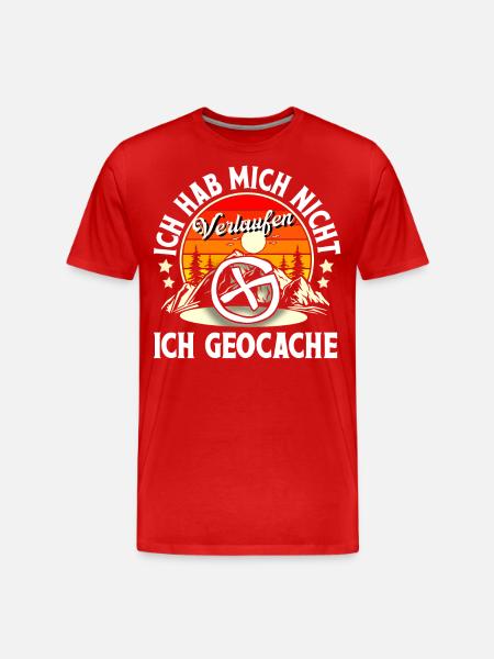 Geocaching Geocacher Geocache - Männer Premium Bio T-Shirt - Rot
