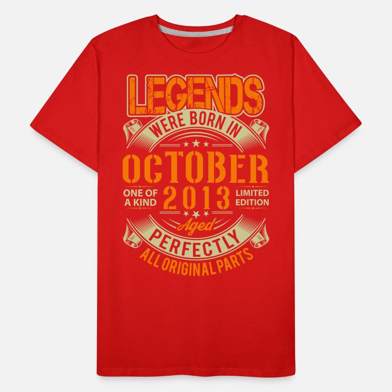 2013 October Birthday Legend Men's Premium Organic T-Shirt