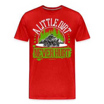Quad ATV Offroad Quadfahrer - Männer Premium Bio T-Shirt - Rot - Vorne - Damien (186cm)